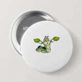 Rups verlaat ronde button 7,6 cm (Voorkant /achterkant)