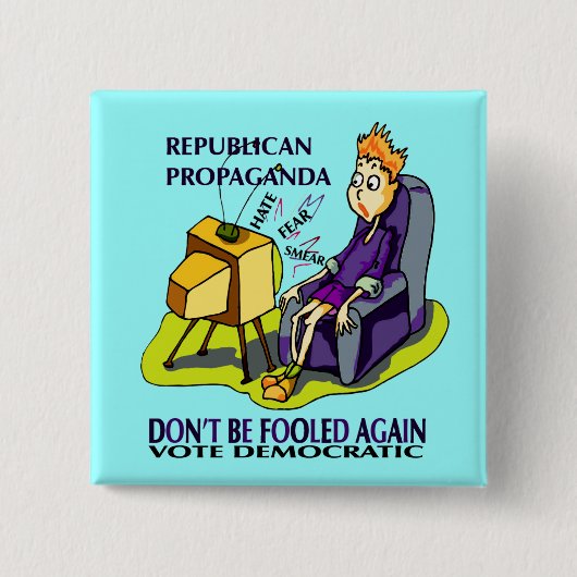 RUPUBLICANS KUNNEN STEMMEN VIERKANTE BUTTON 5,1 CM (Voorkant)