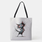 Rupue kat met rode bril tote bag (Voorkant)