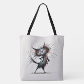Rupue kat met rode bril tote bag (Achterkant)