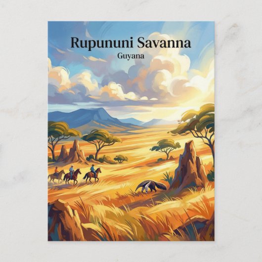 Rupununi Savanne Guyana Briefkaart (Voorkant)