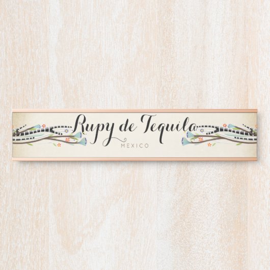 Rupydetequila Naam Bord Deurdecoratie Deurbordje (Voorkant)