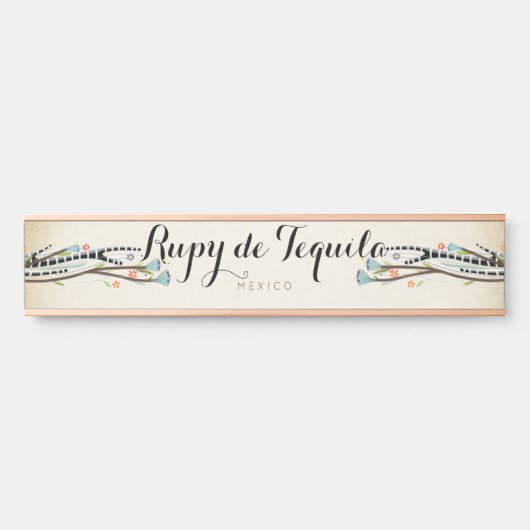 Rupydetequila Naam Bord Deurdecoratie Deurbordje (Voorkant)
