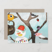 Rupydetequila Winter Snowman Briefkaart (Voorkant / Achterkant)