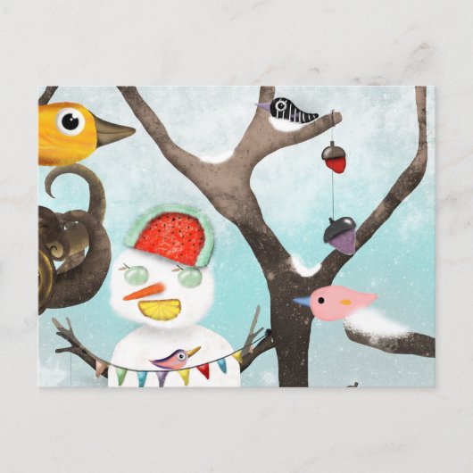 Rupydetequila Winter Snowman Briefkaart (Voorkant)