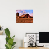 Rural America Barn Scene Poster (Thuiskantoor)