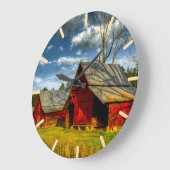 Rural America Red Barn Grote Klok (Hoek)