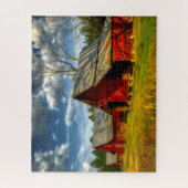 Rural America Red Barn Legpuzzel (Verticaal)