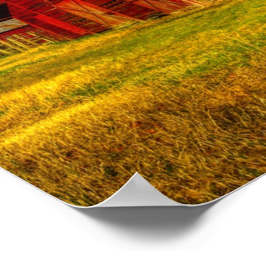Rural America Red Barn Poster (Hoek)