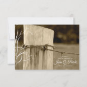 Rural Boerderij Fence Post Share a Memory Funeral Notitiekaartje (Voorkant)