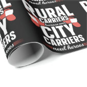 Rural Carriers Funny Mailman Delivery Cadeaupapier (Rol Hoek)