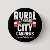 Rural Carriers Funny Mailman Delivery Ronde Button 5,7 Cm (Voorkant)