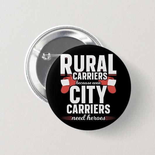Rural Carriers Funny Mailman Delivery Ronde Button 5,7 Cm (Voorkant /achterkant)