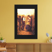 Rural Courtship', Daniel_Art van Amerika Canvas Afdruk (Insitu (Woonkamer))