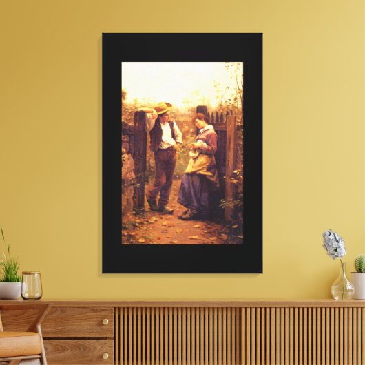 Rural Courtship', Daniel_Art van Amerika Canvas Afdruk (Insitu (Woonkamer))