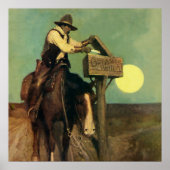 "Rural Delivery" Westerne kunst van NC Wyeth Poster (Voorkant)