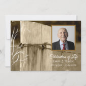 Rural Fence Post Celebration of Life Memorial Kaart (Voorkant)