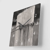 Rural Fence Post Square Clock Vierkante Klok (Hoek)