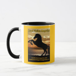 Rural Fiction Magazine Logo paard met zonsopgang Mok