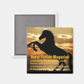 Rural Fiction Magazine paard en zonsondergang Magneet (Voorkant / Achterkant)