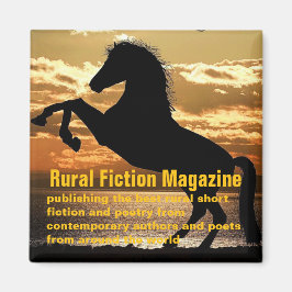 Rural Fiction Magazine paard en zonsondergang Magneet
