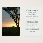 Rural Fields Sunset Visitekaartje (Voorkant /achterkant)