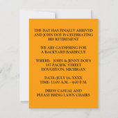 Rural Gathering Sunflower Retirement Uitnodiging (Achterkant)