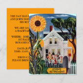 Rural Gathering Sunflower Retirement Uitnodiging (Voorkant / Achterkant)