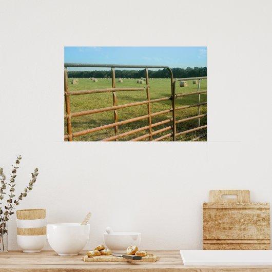 Rural Hay Field Print (Keuken)