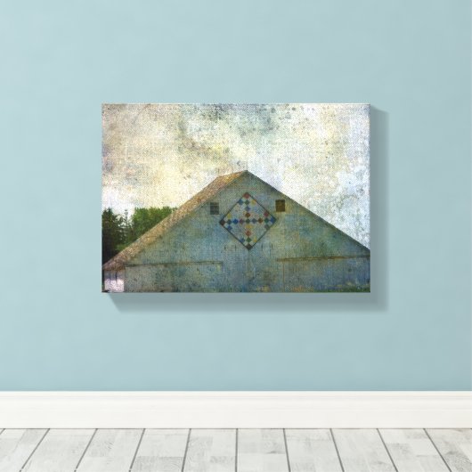 Rural Iowa Barn 2 Canvas Afdruk (Insitu (Houten vloer))