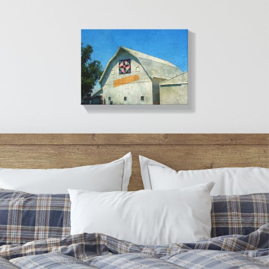 Rural Iowa Barn Canvas Afdruk (Insitu (Slaapkamer))
