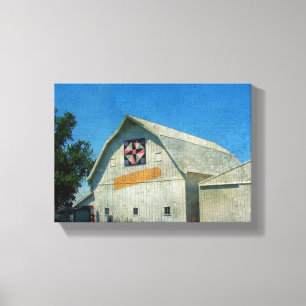 Rural Iowa Barn Canvas Afdruk