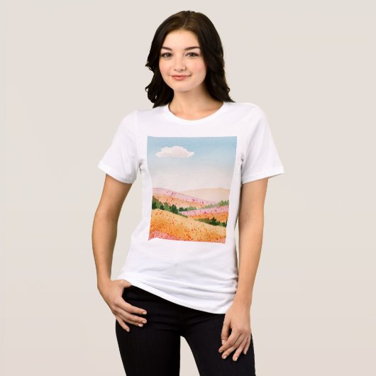 Rural landscape Tri-Blend shirt (Voorkant volledig)