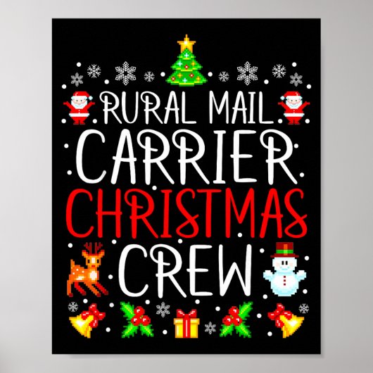 Rural Mail Carrier Christmas Crew Matching Xmas Ma Poster (Voorkant)