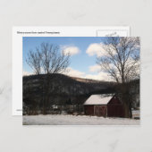 Rural Pennsylvania Barn in Winter Briefkaart (Voorkant / Achterkant)