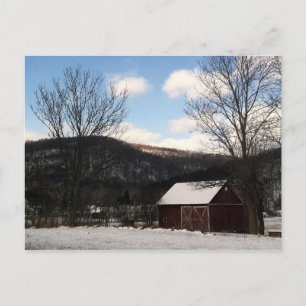 Rural Pennsylvania Barn in Winter Briefkaart