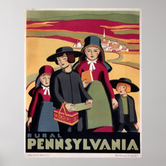 Rural Pennsylvania WPA  Art Poster Print
