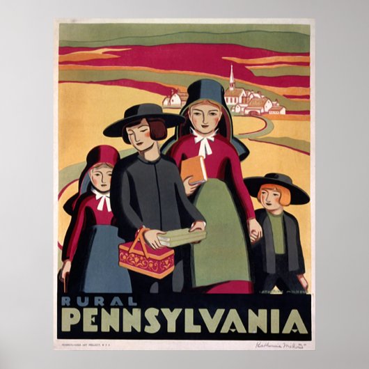 Rural Pennsylvania WPA  Art Poster Print (Voorkant)