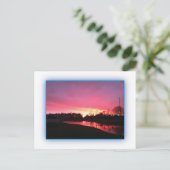 Rural Pink Sunset Briefkaart (Staand voorkant)