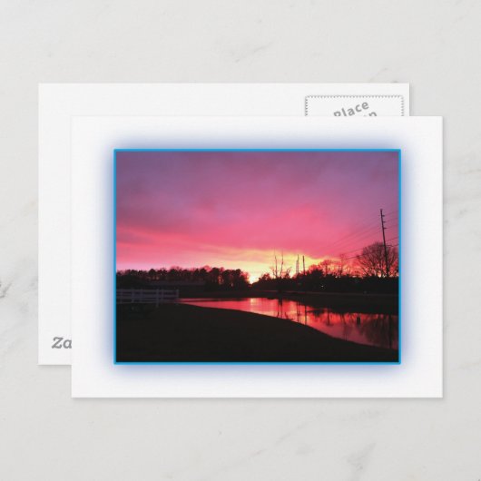 Rural Pink Sunset Briefkaart (Voorkant / Achterkant)