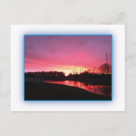Rural Pink Sunset Briefkaart (Voorkant)