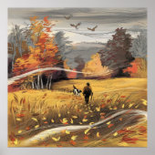 Rural Pursuit Pheasant Hunting Herfst Natuur Poster (Voorkant)