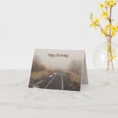 Rural Railroad Tracks Happy Birthday Kaart (Gele Bloem)