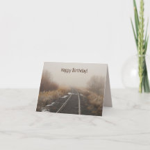 Rural Railroad Tracks Happy Birthday