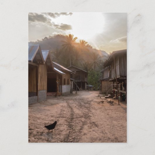 Rural Riverside Village on Mekong River, Laos Briefkaart (Voorkant)