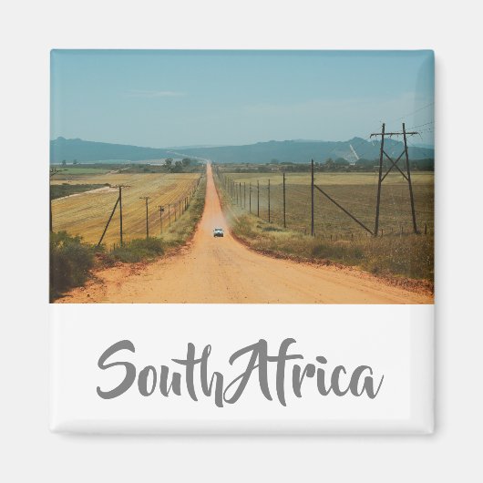 Rural Road South Africa Landscape Uitzicht Magnet (Voorkant)