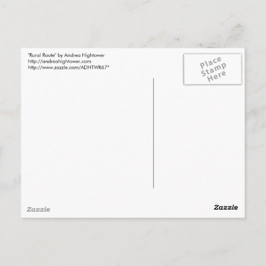 Rural Route Briefkaart (Achterkant)