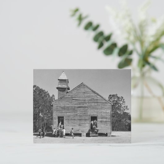 Rural Schoolhouse, 1937 Briefkaart (Staand voorkant)