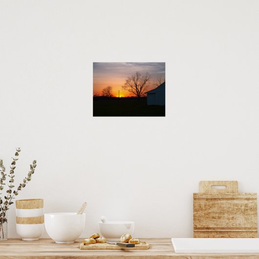 Rural Sunset  Poster (Keuken)