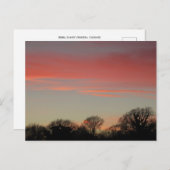 Rural Sunset (Winter): Cheshire, Engeland Briefkaart (Voorkant / Achterkant)